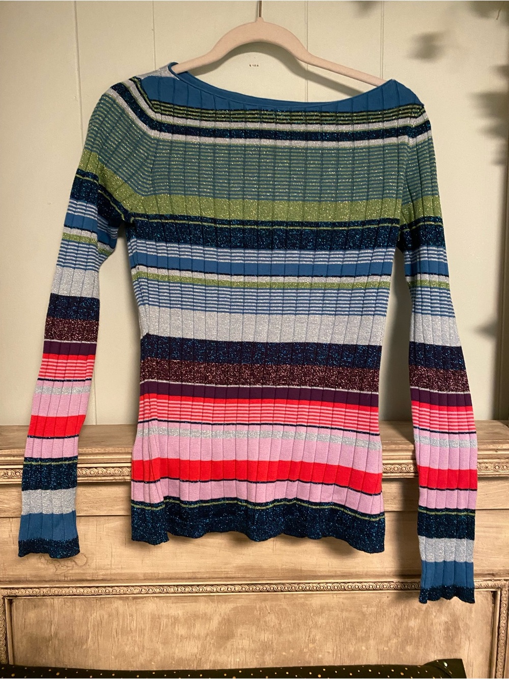 NWT Brooks Brothers Multicolor Ribbed Lightweight Sweater Small